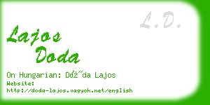 lajos doda business card